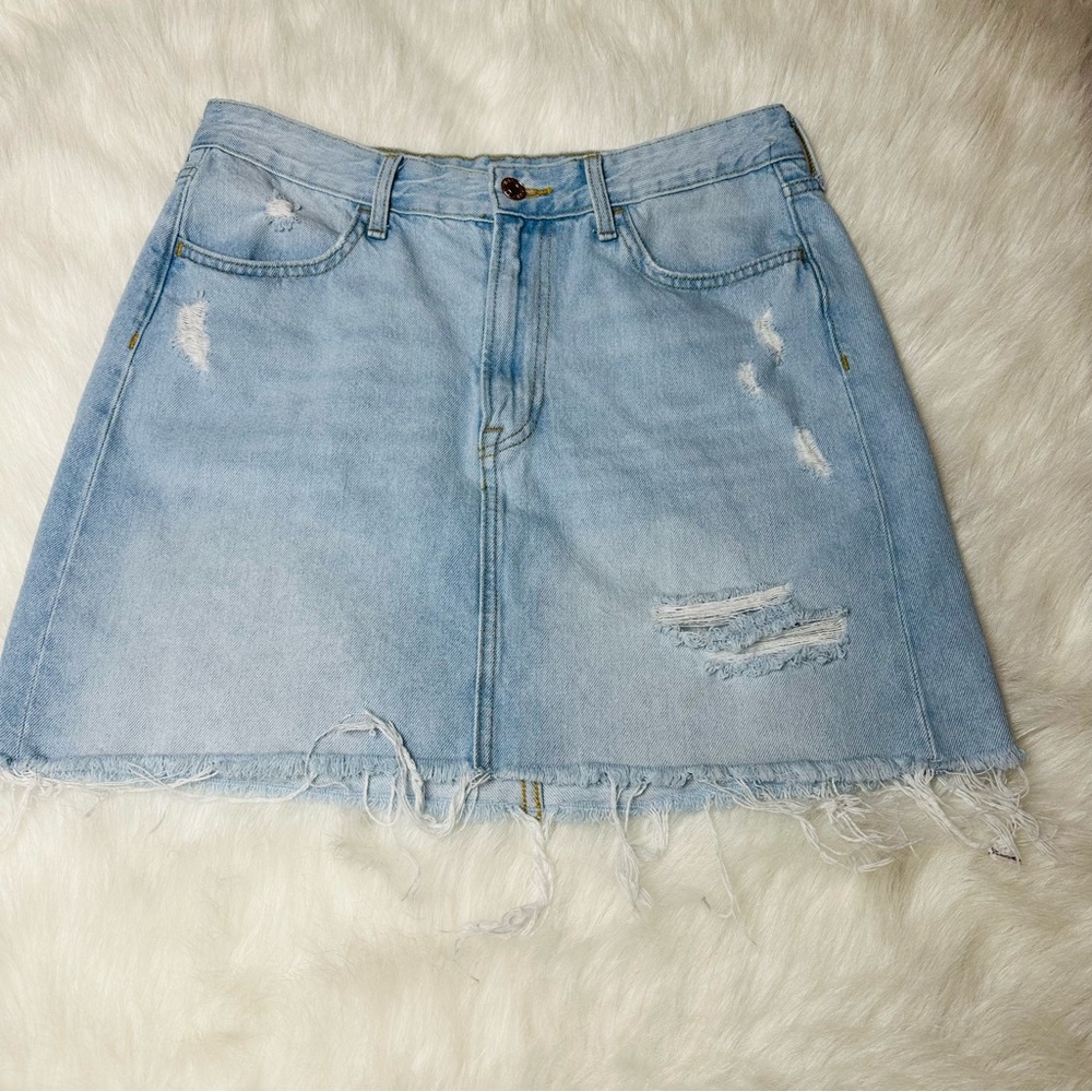 H&M Blue A-line Mini Skirt Casual sz. 8